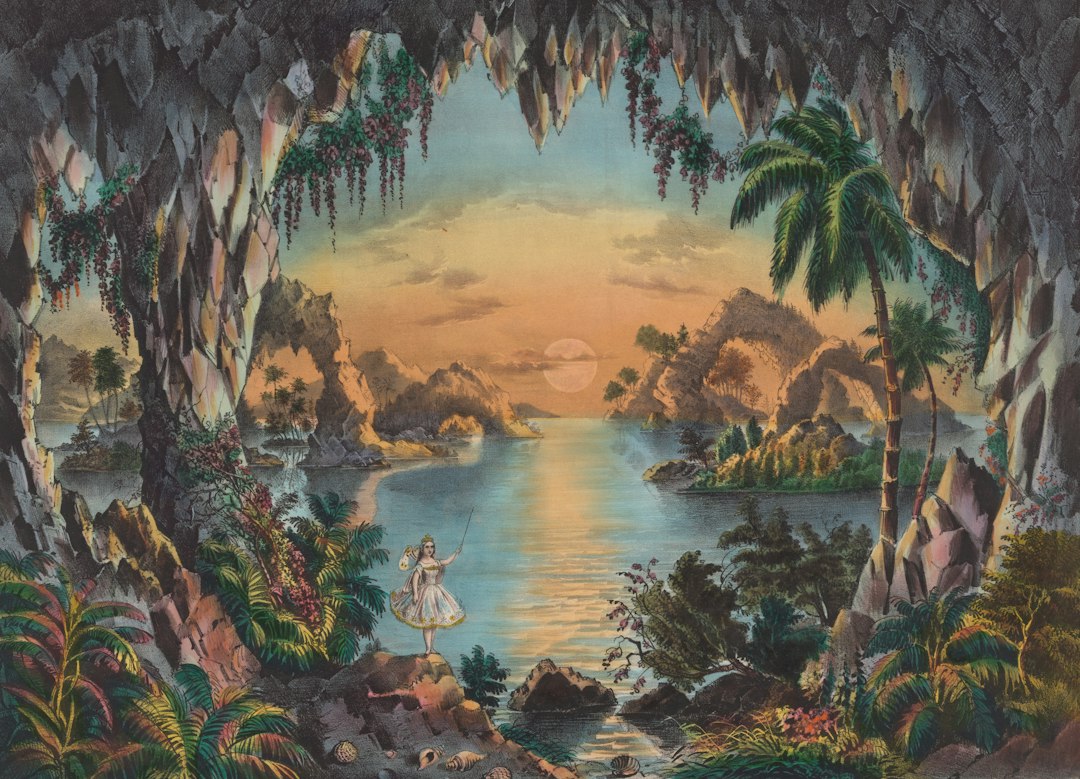 Felgekleurde Indonesische schilderij met tropische papegaaien. Felgekleurde Indonesische schilderij met tropische papegaaien.